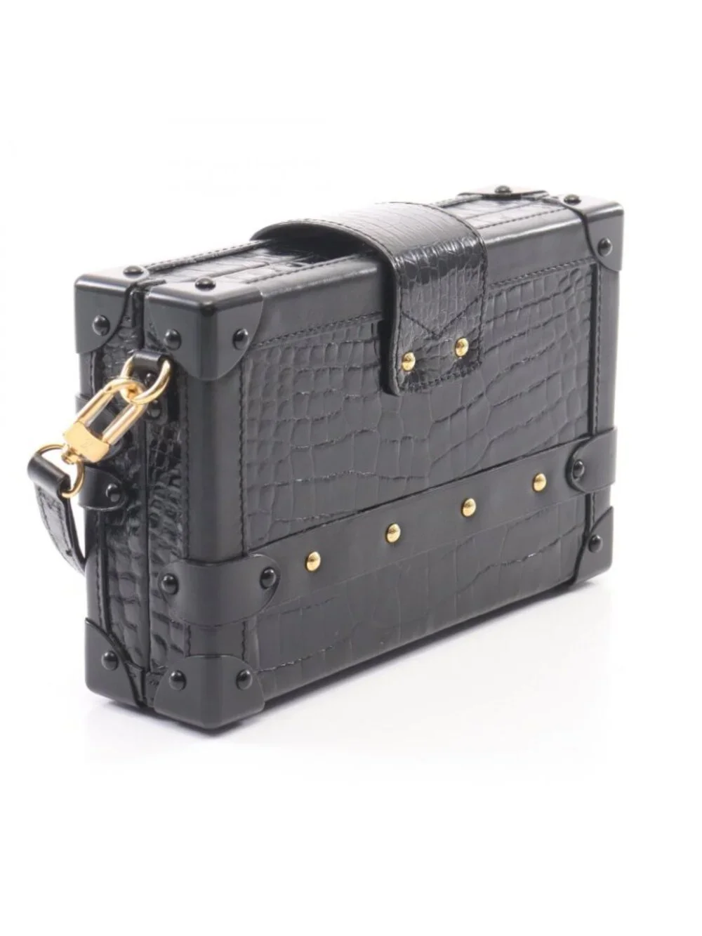 Louis Vuitton Shoulder Bag Petite Noir Exotic Leather